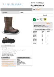 Botte de sécurité anti-froid marron S3 CI SRC - PATAGONITE COVERGUARD