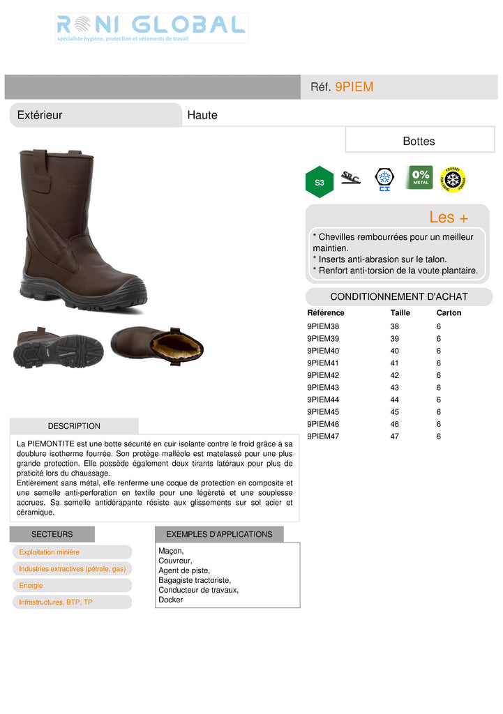 PIÉMONTITE Botte