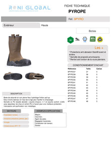 Botte de sécurité anti-perforation sans métal S3 SRC - PYROPE COVERGUARD