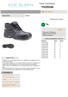 Chaussure montante de sécurité antidérapant S3 SRC - THORIUM COVERGUARD