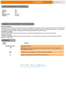 Sabot de travail antidérapant anti-froid en PVC blanc CI SRA - TYSONITE COVERGUARD
