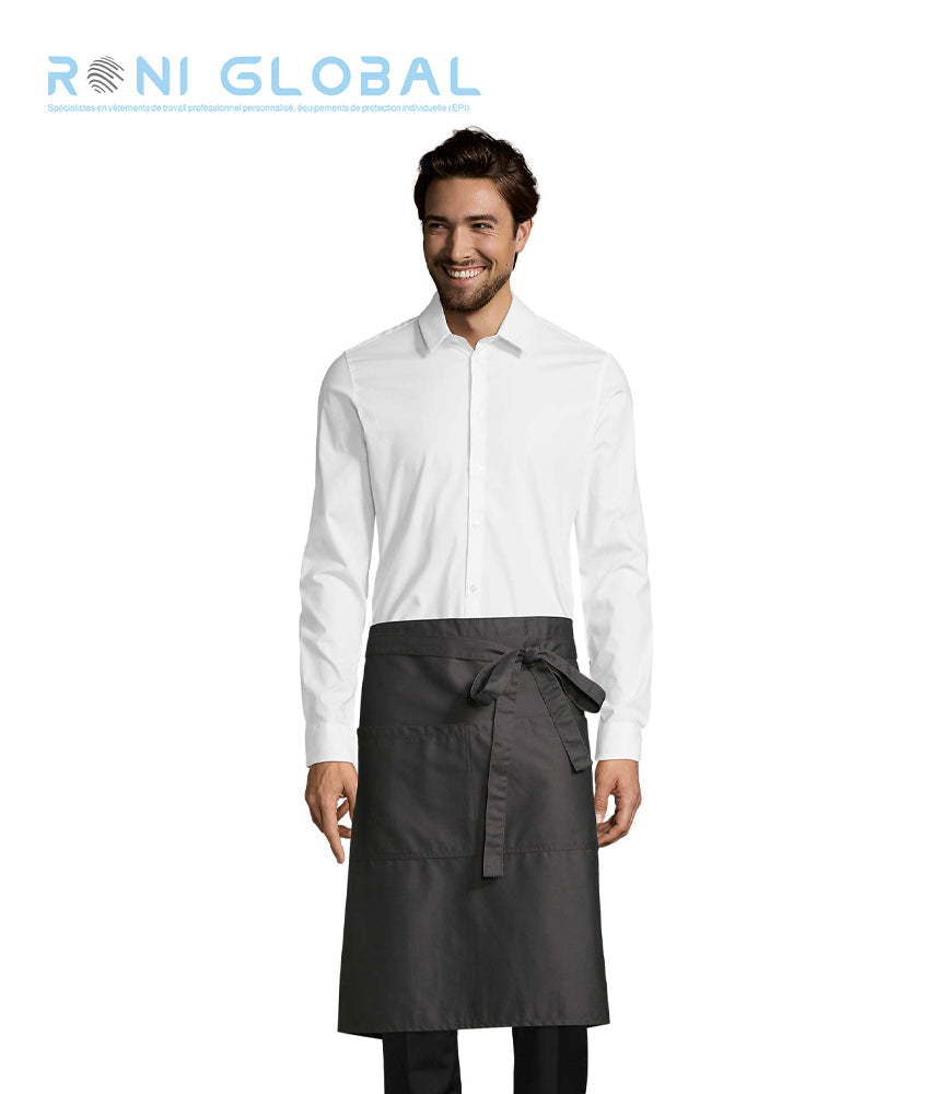 Tablier de service en coton/polyester 2 poches - GREENWICH SOL'S