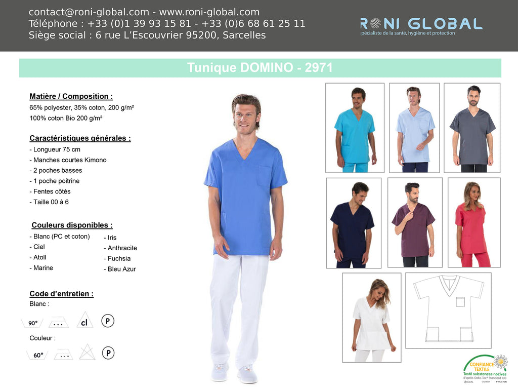 DOMINO Tunique (Plusieur Couleurs Disponible)