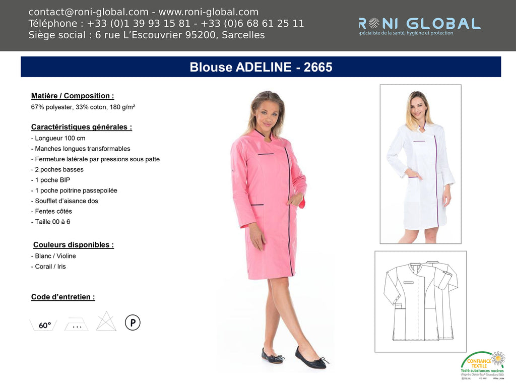 ADELINE Blouse Longue (Plusieur Couleurs Disponible)