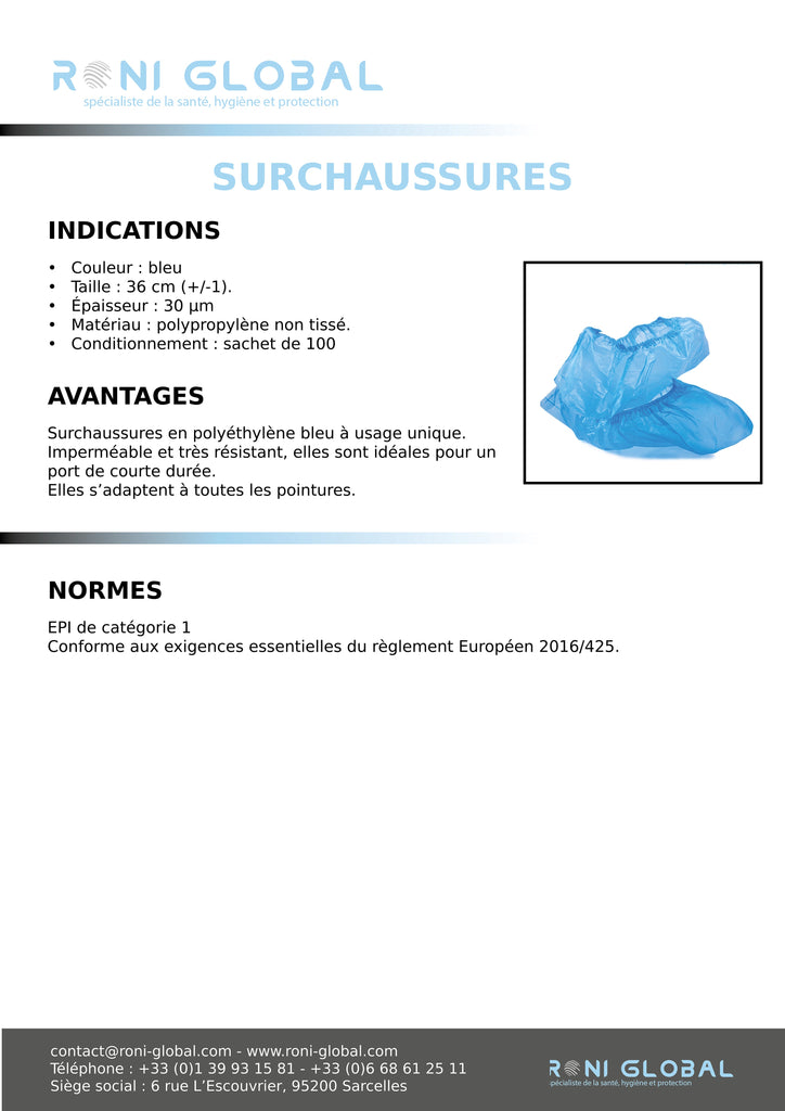 Surchaussures (1000 pièces)