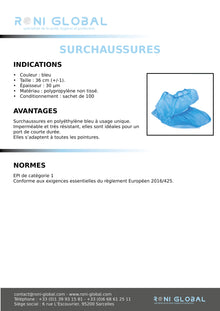 Surchaussures (1000 pièces)