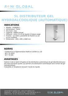 Appareil de désinfection double face 5L