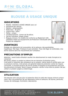 CPPP30 Blouse en PP 30g (50 pièces)