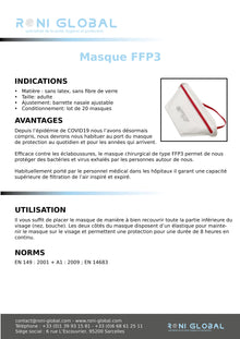 Masques FFP3 (20 pièces)