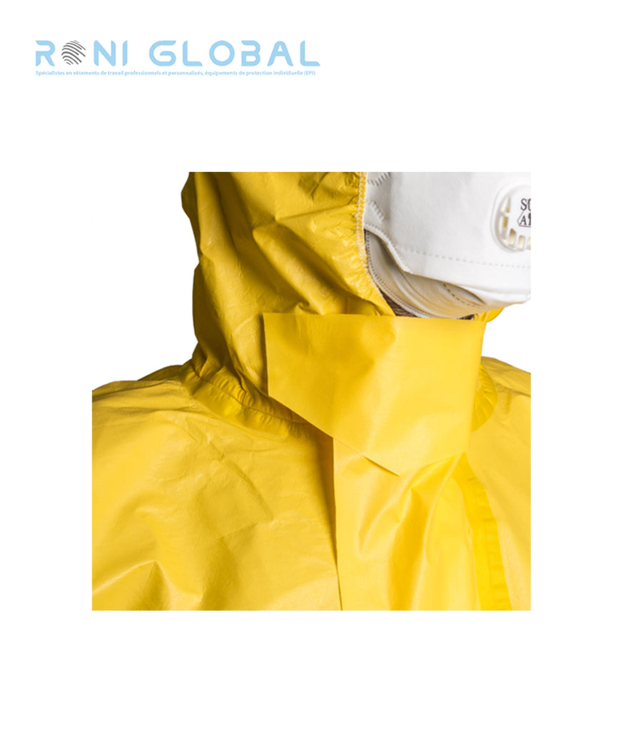 Combinaison de protection contamination radioactive sous forme de particules, agents infectieux en polyéthylène laminé et couches de polypropylène TYPE 3-4-5B-6 - 3X60 COVERGUARD